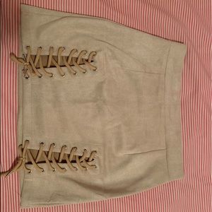 Faux Suede Mini Skirt